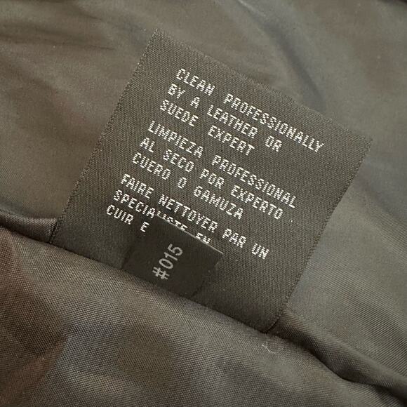 JLC New York Black Leather Classic City Grunge Retro Long Button Up Jacket XL - Picture 7 of 7